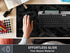 Rinaze Extra Large Gaming Mouse Pad with Black Topographic, XXL Mousepad, Big Mouse Mat Desk Pad, Non Slip Keyboard Pad