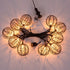 TWINKVILLA Outdoor Decorative Patio String Lights, Beaded Copper Wire Ball Style Lantern Lights, Connectable