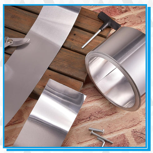 Zonon 4" x 100' Aluminum Flashing Roll, Weatherproofing Metal Roofing Panels for Sealing Windows and Doors