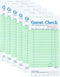 Officeva Budgenix 6 Pack Guest Checks Server Note Pads, 300 Orders, Green Guest