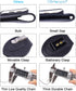 Wisdompro Cowhide Leather Police Badge Holder, Universal Pocket Case with Belt Clip and Chain Necklace