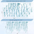 Blue Hanging String of Pearls Succulents Vine Wall Decals Peel and Stick, Large Plants Leaf Vinyl Wall Stickers