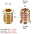 80 Pieces 1/4"-20 Wood Inserts Bolt Furniture Screw in Nut Threaded Fastener Connector Hex Socket Drive for Wood Furniture Assortment (1/4"-20 x15mm)