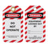 Zing Green Products 7343 10 Pack Danger Do Not Operate Plastic Lockout Tagout Tags, 5.75 x 3 Inch, Red/White/Black