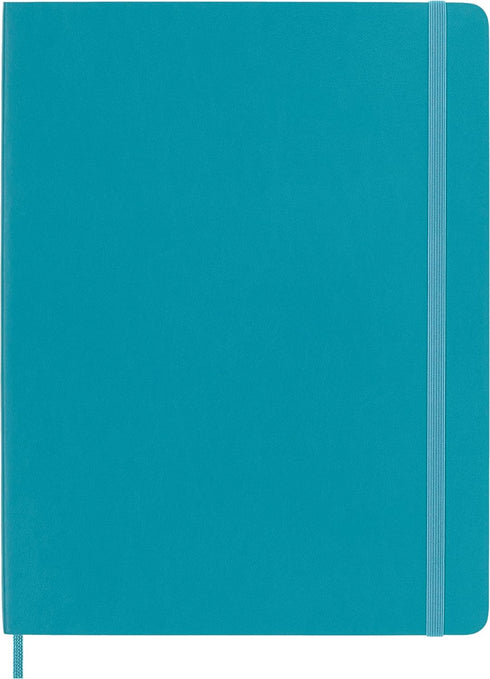 Moleskine Classic Notebook, Soft Cover, XL (7.5" x 9.5") Ruled/Lined, Reef Blue, 192 Pages