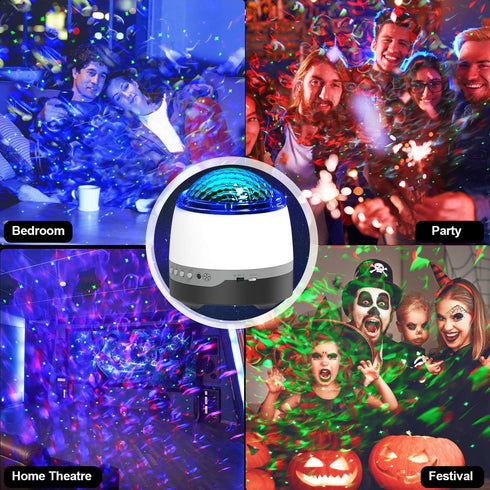 Speaker,8 Galaxy Projector for Bedroom,Star Projector,Remote Control & White Noise Bluetooth Soother