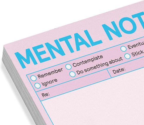 Knock Knock Mental Note to Do Sticky Note Pad, 1-Count, 3 x 3-inches, 100 Sheets (Pastel Edition)