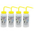 SP Bel-Art Safety-Labeled 4-Color Isopropanol Wash Bottles, 500ml (16oz), Polyethylene, Pack of 4