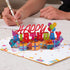 Paper Love Happy Birthday Pop Up Card, 5" x 7" Cover for Adults and Kids, Includes Envelope and Note Tag