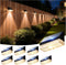 VOLISUN Fence Lights Solar Powered 8 Pack, Dusk to Dawn Solar Fence