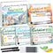 gisgfim 4 Pack Grooved Cursive Handwriting Workbook Kit Magic Reusable Grooved Handwriting