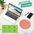 Round PU Leather Mouse Pad, Stitched Edge Micro-Fiber Base, Non-Slip Waterproof, 9 x 9 Inch (Pink)