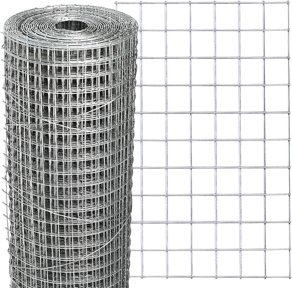 Hardware Cloth 12'' x 20' 1/2 in Galvanized Wire Mesh Roll (19