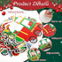 60pcs Set Christmas Theme Cutouts Xmas Trains Bulletin Board Decoration Christmas Train Paper Cut-Outs Classroom Decor