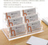 Clear Acrylic Business Card Holder Display for Desk - 3 Tier 6 Slot Stand, Holds 300 Cards - 1 Pack