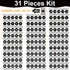 Number Line for Classroom Wall, Black and White Polka Dot Bulletin Board for Students Math Learning Decor Strips