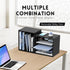 SUPEASY Wood Desk Organizer - 5 Tier Paper File Organizer for Desk, Wooden Desktop Organizer for Office, School, Home