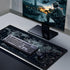 JIALONG Large Gaming Mouse Pad - Extended Desk Mat with Personalized Design, 35.4 x 15.7 inches, Black World Map