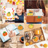 Whaline 810 Sheets Fall Pumpkin Sticky Notes - Thanksgiving Self-Adhesive Memo Pads for Autumn