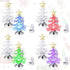 Glooglitter 8 7 Pcs LED Christmas Table Lights Lighted Tabletop Lights with USB Changing Colors Mini Christmas Tree