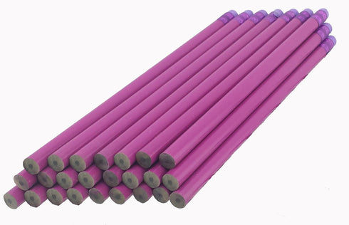 ezpencils - Light Purple Barrel Round Pencils with Purple Eraser and Purple Ferrule - 36 pkg - Non-Smudge Eraser - # 2 HB Lead - Unsharpened - Non-Branded by EZPENCILS & GIFTS