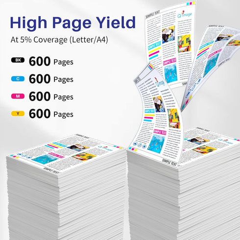 LC103XL LC103 Ink Cartridges High Yield Compatible for Brother MFC-J870DW MFC-J6920DW MFC-J450DW (5 Pack)