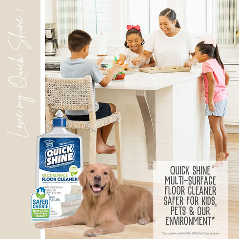 27oz, 2Pk Quick Shine Multi Surface Floor Cleaner | Ready to Use-Streak Free- No Rinse | Use on Hardwood, Laminate