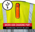 Coast SV300 Rechargeable High Visibility Safety Vest, Dual Mode, Zip Front, 2 Pockets, ANSI/ISEA Standards, Yellow XL