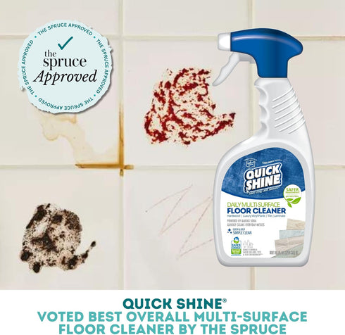 24oz Quick Shine Multi Surface Floor Cleaner Daily Care | Plant-Based, Ready to Use, Dirt Dissolving, Streak Free, No