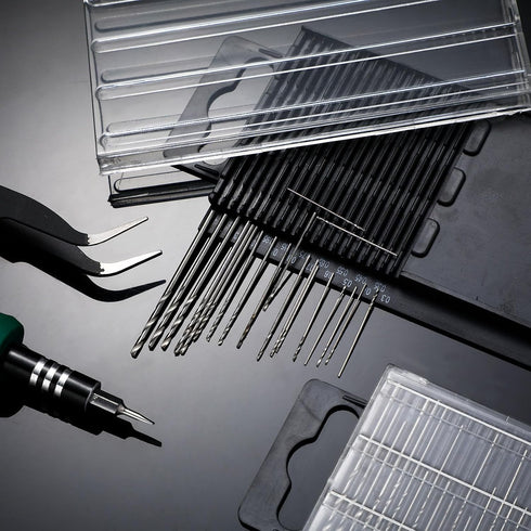 100 Pieces Micro Mini Drill Bit Set 0.3-1.6 mm Tiny Drill Bits Small Shank Full-Ground HSS Twist for High Speed Steel