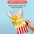 Poppy's Large Aluminum Popcorn Scoop - Kernel Sifting Speed Scoop for Home and Commercial Use