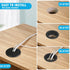 1-3/8" Black Desk Grommet, Plastic Cable Hole Cover for Computer Table Cord Management, 5 Pieces