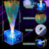 Decorations(9 Inch,Clear) Amylove Mini Fiber Optic Lamp Bulk LED Light Color Changing Table Centerpiece Glow in The