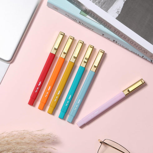 Mr. Pen Aesthetic Highlighters and Pens, 12 Pack, Assorted Color, No Bleed Bible Highlighters and Pens