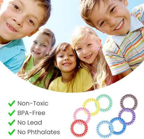 8 Pack Sensory Fidget Bracelets for Boys and Girls, Stretchy Coil Bracelet Fidget Toys for Kids with Autism ADHD SPD