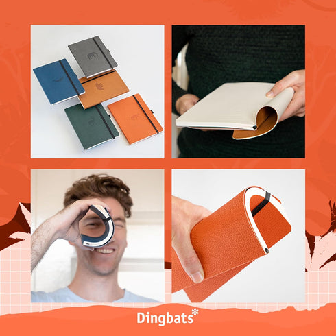 Dingbats A5 Wildlife Ruled Notebook Journal - Premium Vegan Leather Softcover for Writing, Note Taking & Travel