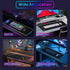Large RGB Gaming Mouse Pad with Wireless Charging, LED Light, Non-Slip Rubber Base, Waterproof Desk Pad for Home Office