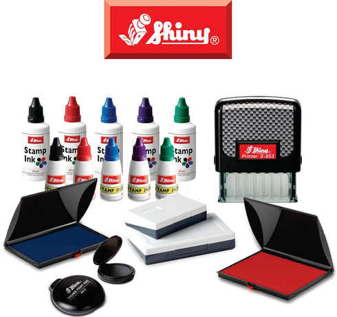 Shiny SHI-40604 Self-Inking Stamp Refill Ink, 2oz, Red Ink