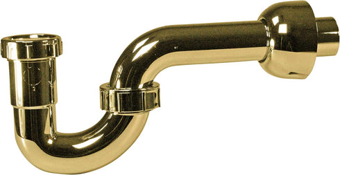 Westbrass D401-PF-01 Decorative Styrene P-Trap, Polished Brass