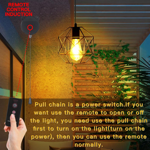 Solar Pendant Light - Outdoor/Indoor Solar Chandelier with Pull Cord, Perfect for Home, Chicken Coop, Porch, Barn