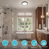 7 inch 3000K-6500K 15W 1500lm 1 Pack libtit Flush Mount LED Ceiling Light Fixture, Adjustable, Black Satin Round