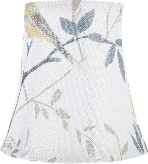 Kisangel Printed Cloth Lamp Shade, 5.9" Fabric Floral Lampshade Cover Table Light