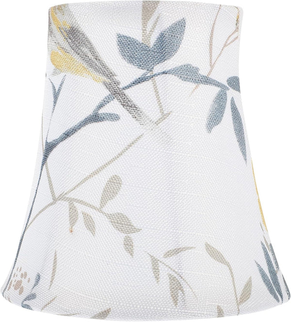 Kisangel Printed Cloth Lamp Shade, 5.9" Fabric Floral Lampshade Cover Table Light
