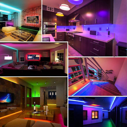 50ft Keepsmile Led Lights for Bedroom, Bluetooth Smart APP Control RGB Color Changing Led Strip Lights with Remote
