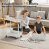 WBKATN 3 Tier Rolling Cart with Wheels, White Plastic Three Tiered Roller Shelf Cart on Lockable Wheels, Small Utility