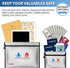 Fireproof Document Bag - Fireproof Money Safe Document Bag Set 15 x 11 & 9 x 7 Inches, Non-Itchy Silicone Coated Fire