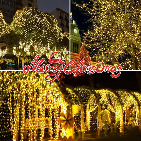 100LIGHTS Yellow Extra-Bright Christmas Decorative Lights, 5.98m UL Certified Mini String Light Set for Home Garden