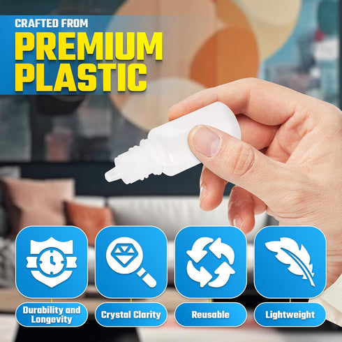 Set of 50 Plastic Dropper Bottles with Cap – Travel-Size 5ml for DIY Projects, Essential Oils, Perfume