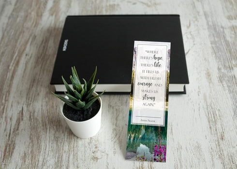 Inspirational Nature Bookmarks with Quotes - Pack of 48 for Book Lovers