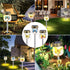 SUNWIND 3 Pack Solar Garden Lights Outdoor Decorative - Decorative Butterfly Glass Jar Lights for Pathway, Lawn, Yard